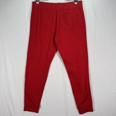 Polo Ralph Lauren Stars + Stripes Joggers Mens Medium Sweatpants Red Sail Logo - Thumbnail 2