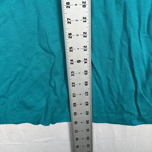 Vintage 90s Fruit Of The Loom MockNeck T-Shirt XL Teal Long Sleeve Blank USA NEW - Thumbnail 9
