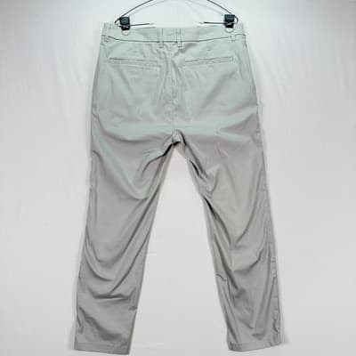 Birddogs Golf Pants Mens 34 x 28 Light Gray Stretch Chino Zip Pocket (34x30) - Thumbnail 4