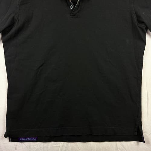 Robert Graham Mens Large Polo Shirt Black Short Sleeve Skull Trim Classic Fit - Thumbnail 4