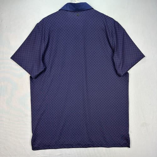 Greyson Polo Golf Shirt Mens Large Blue Geometric Short Sleeve Performance - Thumbnail 3