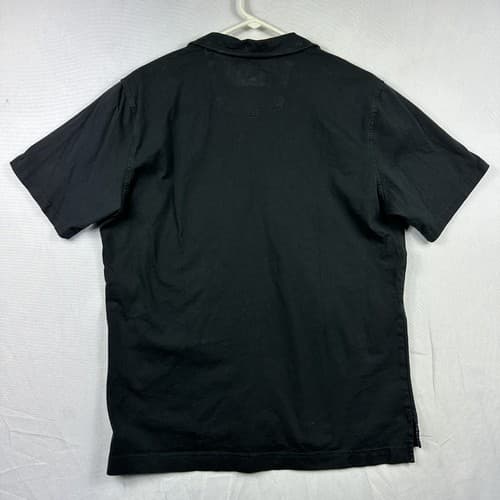 Robert Graham Mens Large Polo Shirt Black Short Sleeve Skull Trim Classic Fit - Thumbnail 3