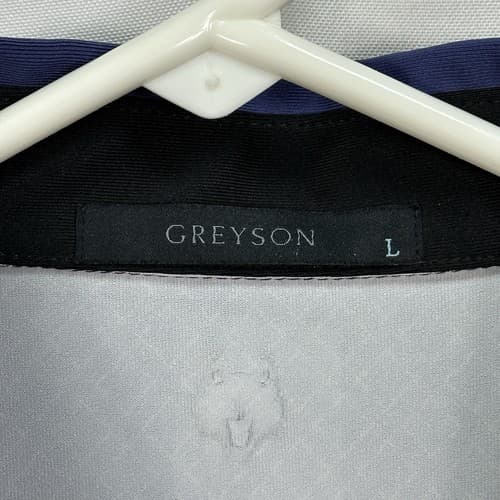 Greyson Polo Golf Shirt Mens Large Blue Geometric Short Sleeve Performance - Thumbnail 6