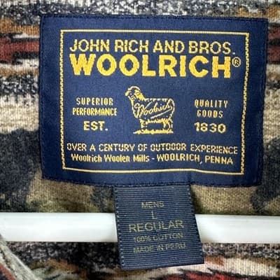 Vintage Woolrich Flannel Shirt Mens Large Southwestern Aztec Animal Long Sleeve - Thumbnail 6