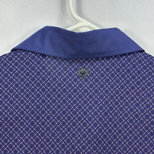 Greyson Polo Golf Shirt Mens Large Blue Geometric Short Sleeve Performance - Thumbnail 7