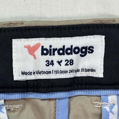 Birddogs Golf Pants Men 34 x 26 Khaki Chino Stretch Performance Zip Pocket (28") - Thumbnail 7