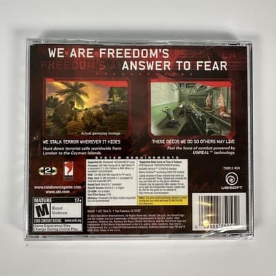 SEALED 2003 Tom Clancy's Rainbow Six 3 Raven Shield PC CD Game 2 Discs Ubisoft - Thumbnail 2