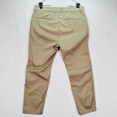 Birddogs Golf Pants Men 34 x 26 Khaki Chino Stretch Performance Zip Pocket (28") - Thumbnail 4