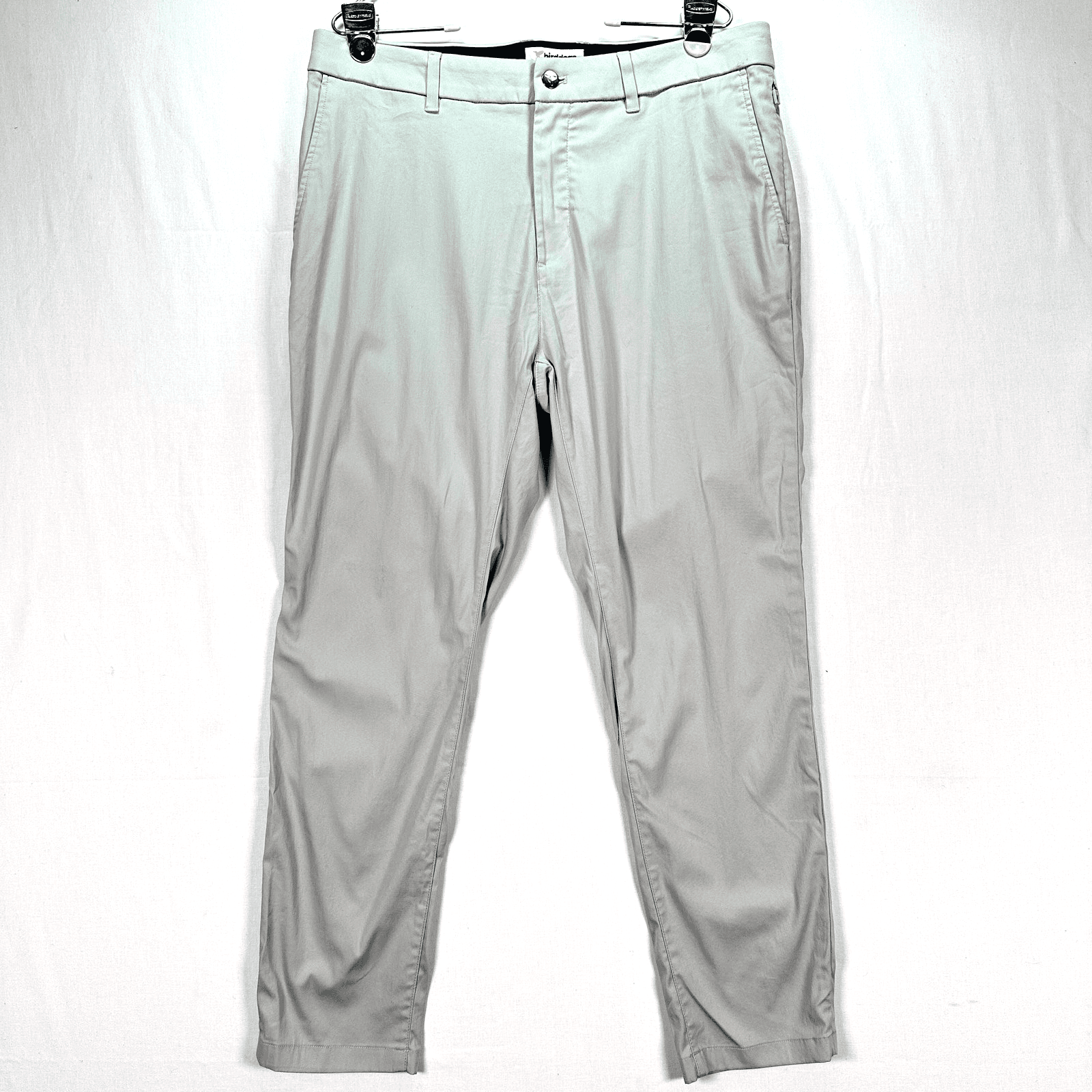 Birddogs Golf Pants Mens 34 x 28 Light Gray Stretch Chino Zip Pocket (34x30) - Thumbnail 2