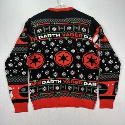 NEW Star Wars Darth Vader UGLY Christmas Sweater Mens Large Holiday Pullover - Thumbnail 2