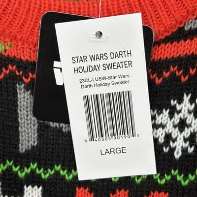 NEW Star Wars Darth Vader UGLY Christmas Sweater Mens Large Holiday Pullover - Thumbnail 5