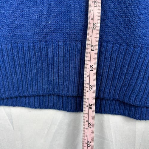 Official Star Wars Adult Xmas Ugly Sweater Blue Size Medium Yoda Merry Force - Thumbnail 12