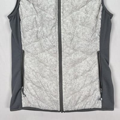 Smartwool Smartloft Vest Womens Small Quilted Gray White Full Zip Insulated - Thumbnail 3