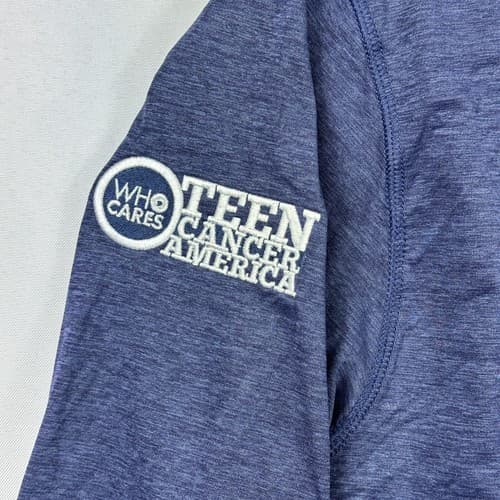 Greyson 1/4 Zip Golf Pullover Mens Medium Blue Lightweight Performance Logo - Thumbnail 9