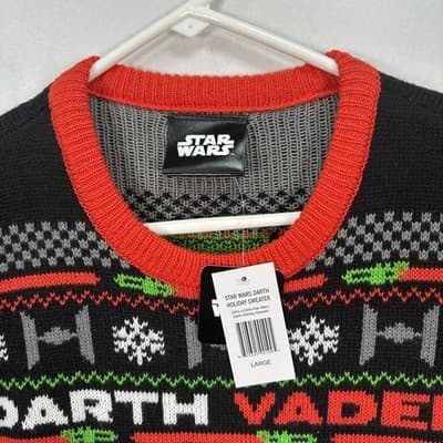 NEW Star Wars Darth Vader UGLY Christmas Sweater Mens Large Holiday Pullover - Thumbnail 4