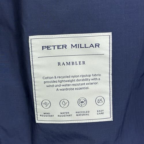 NEW Peter Millar Crown Rambler Jacket Mens 2XL Navy Blue Nylon Full Zip MS24Z05 - Thumbnail 10