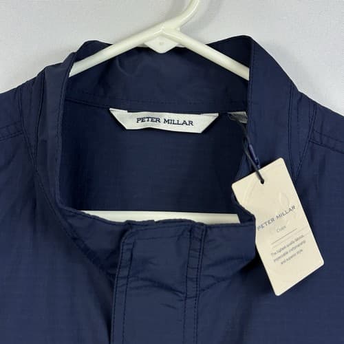 NEW Peter Millar Crown Rambler Jacket Mens 2XL Navy Blue Nylon Full Zip MS24Z05 - Thumbnail 6