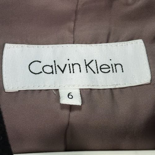 Calvin Klein Womens 6 Peacoat Cashmere Black Wool Blend Coat Button Up - Thumbnail 7