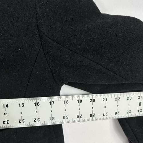 Calvin Klein Womens 6 Peacoat Cashmere Black Wool Blend Coat Button Up - Thumbnail 10