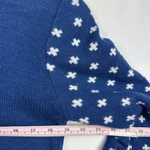 Official Star Wars Adult Xmas Ugly Sweater Blue Size Medium Yoda Merry Force - Thumbnail 10