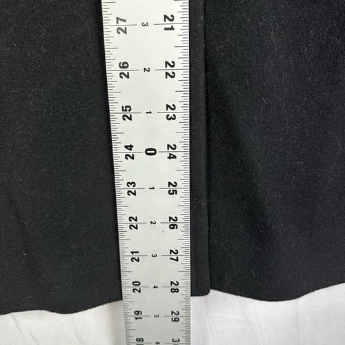 Calvin Klein Womens 6 Peacoat Cashmere Black Wool Blend Coat Button Up - Thumbnail 12