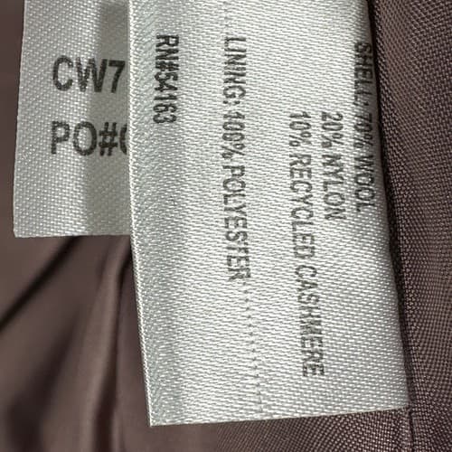 Calvin Klein Womens 6 Peacoat Cashmere Black Wool Blend Coat Button Up - Thumbnail 9