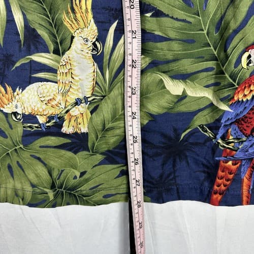 Vintage RJC Hawaiian Shirt Parrots Cotton MENS Large Short Sleeve Made In Hawaii - Thumbnail 10