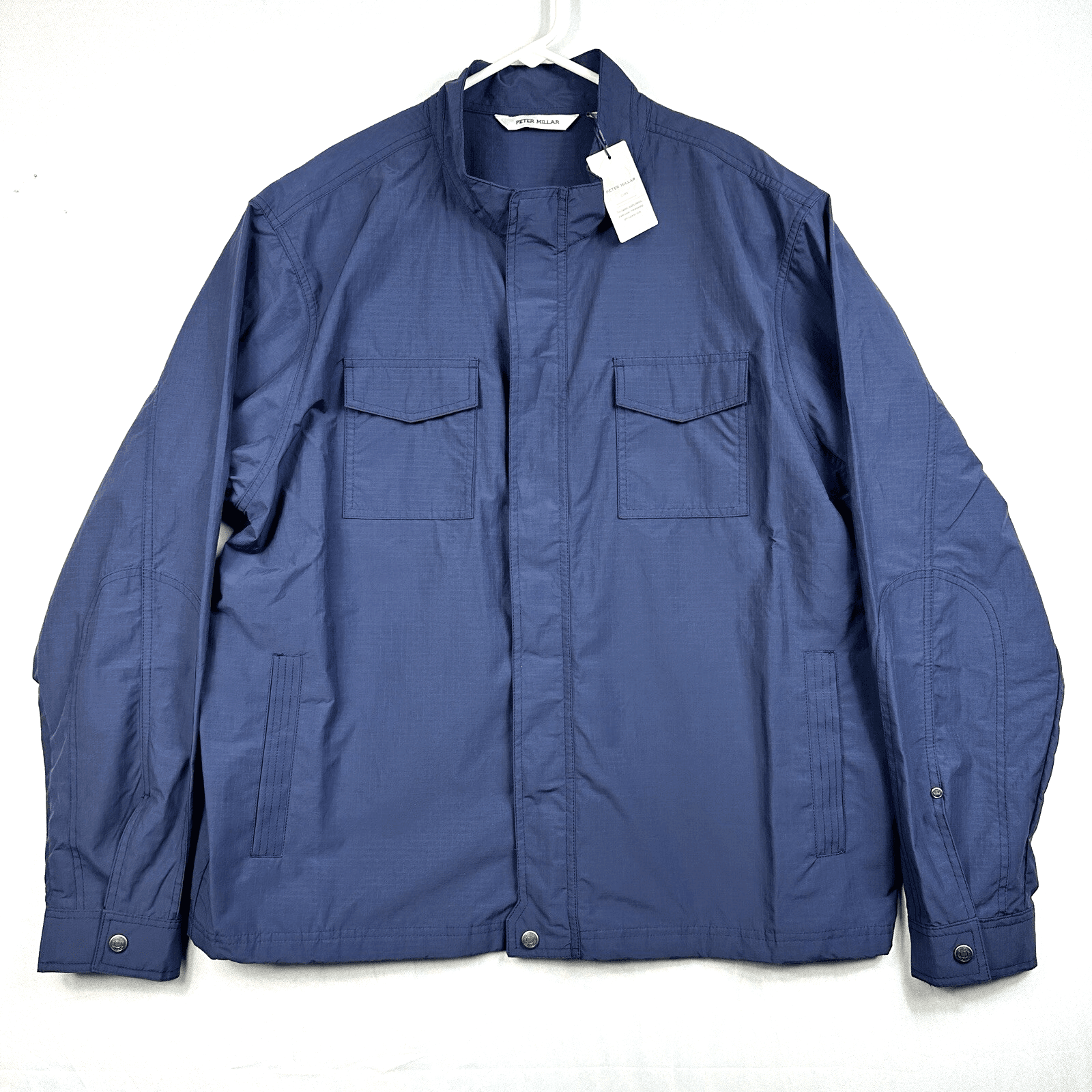 NEW Peter Millar Crown Rambler Jacket Mens 2XL Navy Blue Nylon Full Zip MS24Z05 - Image 1