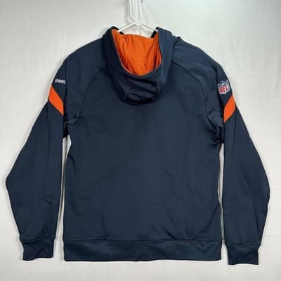 Chicago Bears Sweatshirt Hoodie Mens Medium Navy NFL Football Pullover Reebok - Thumbnail 2