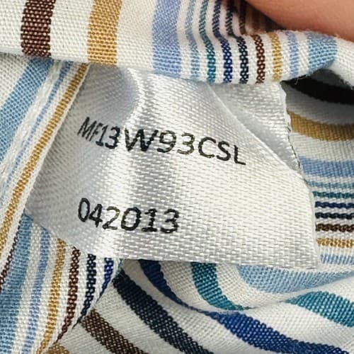 Peter Millar Dress Shirt Mens Large Multicolor Striped Long Sleeve Button Front - Thumbnail 8