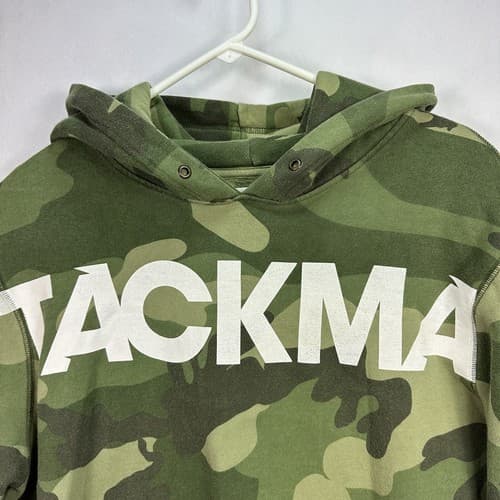 Tackma Camo Hoody Mens XL Pullover Hoodie Green Camouflage Cotton Blend - Thumbnail 5