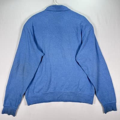 Peter Millar 1/4 Zip Mens XL Pullover Crown Comfort Sweater Blue Eagle Crest - Thumbnail 2