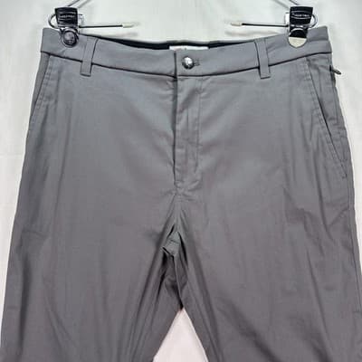 Birddogs Pants Mens 32 x 34 Gray Stretch Golf Chino Performance Zipper Pocket - Thumbnail 5