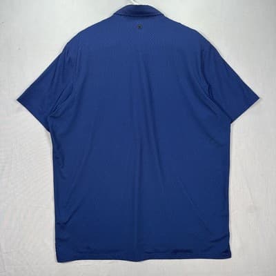 Greyson Golf Polo Shirt Mens XL Navy Zig Zag Geometric Stretch Performance EUC - Thumbnail 3