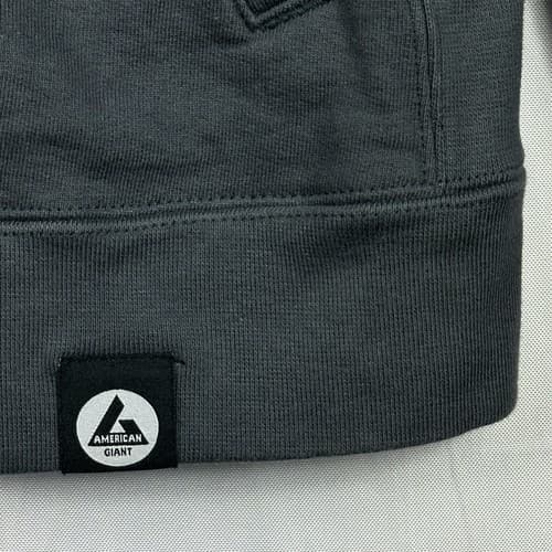 American Giant Moto Jacket Womens Large Full Zip Sweatshirt Gray Fleece Lined - Thumbnail 3