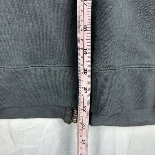 American Giant Moto Jacket Womens Large Full Zip Sweatshirt Gray Fleece Lined - Thumbnail 12