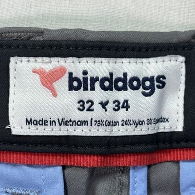 Birddogs Pants Mens 32 x 34 Gray Stretch Golf Chino Performance Zipper Pocket - Thumbnail 7