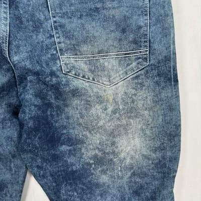 Southpole Skinny Fit Moto Jeans Mens 36 x 30 Blue Biker Zipper Acid Wash - Thumbnail 8