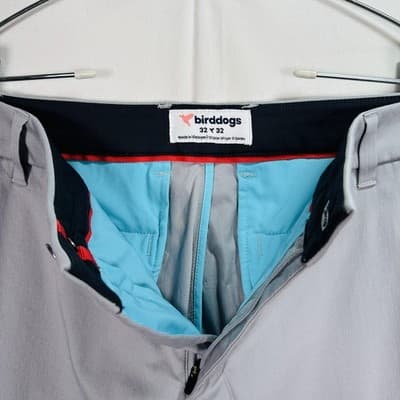 Birddogs Golf Pants Mens 32 X 32 Gray Stretch Chino Performance Pocket Unlined - Thumbnail 5