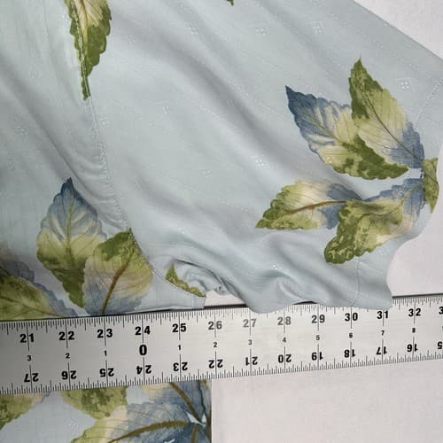 Tommy Bahama 100% Silk Hawaiian Shirt Mens XL Blue Floral Leaves Aloha Beach EUC - Thumbnail 7