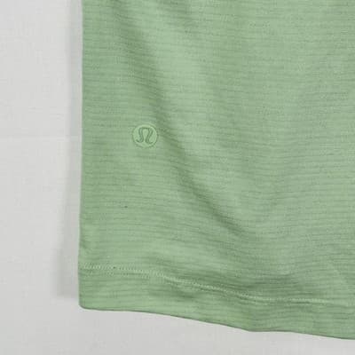 Lululemon Polo Shirt Mens Large Light Green Short Sleeve Performance Golf EUC - Thumbnail 4