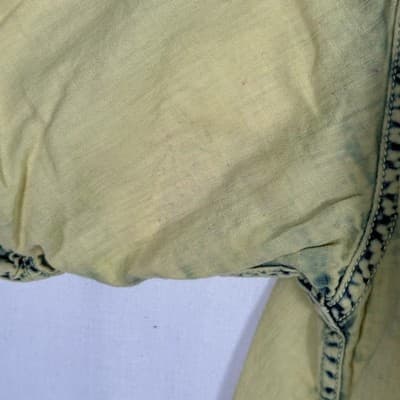 KAVU Shirt Mens Large Yellow Short Sleeve Snap Front Utility Acid Wash Pocket - Thumbnail 10