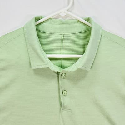 Lululemon Polo Shirt Mens Large Light Green Short Sleeve Performance Golf EUC - Image 1