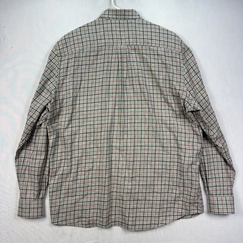 Johnnie O Shirt Mens Large Gray Check Plaid Long Sleeve Lightweight Bamboo - Thumbnail 3