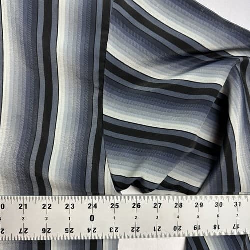 Vintage Monzini Long Sleeve Shirt Mens XL Blue Gray Striped Button Up 80s USA - Thumbnail 7