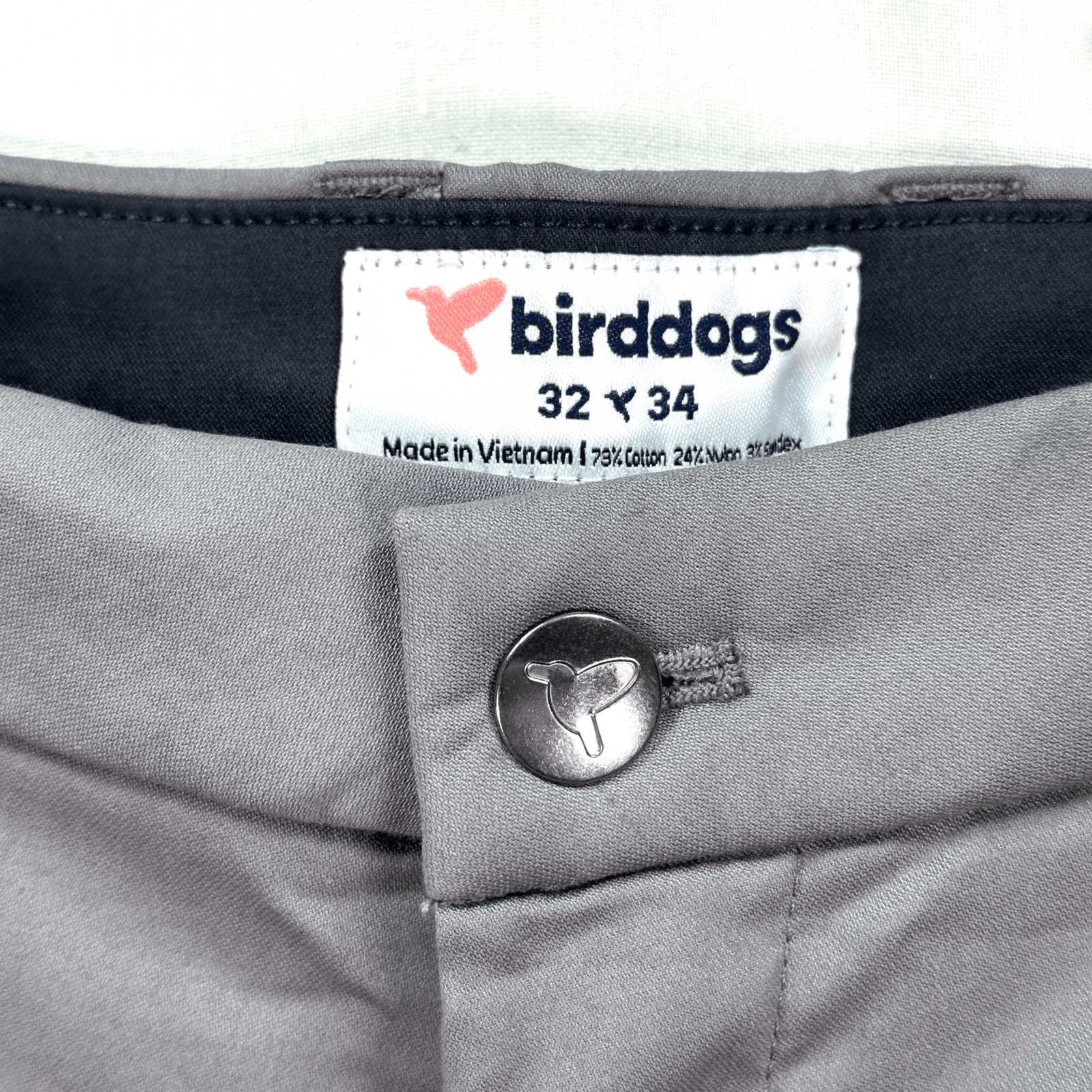Birddogs Pants Mens 32 x 34 Gray Stretch Golf Chino Performance Zipper Pocket - Thumbnail 2