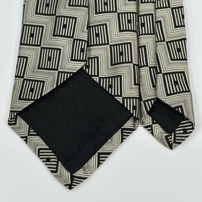 Robert Talbott Tie Mens Silver Geometric Squares Necktie Best Of Class Bond St - Thumbnail 5
