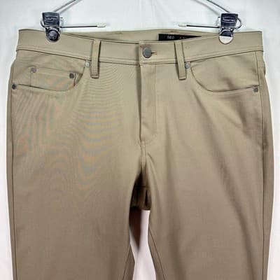 J. Hilburn Pants Mens 36 x 28 Khaki Performance Chinos 4-Way Stretch 5-Pocket - Thumbnail 4