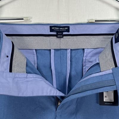 NEW Peter Millar Surge Performance Pants Mens 36 x 32 Blue Golf Tailored Fit - Thumbnail 6