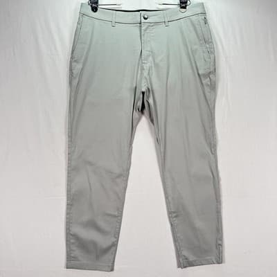 Birddogs Golf Pants Mens 36 x 28 Gray Stretch Unlined Chino Performance Pocket - Thumbnail 3